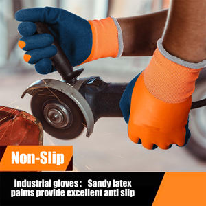 Guantes de trabajo de invierno con forro de Cachemira de doble capa, guantes de látex impermeables personalizados para uso en frío, Guantes para hombre con logotipo, Guantes - Product Image 6