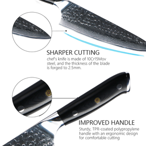 Chuyên nghiệp 8 ''Thiết kế cổ điển G10 xử lý với 67 lớp lưỡi Damascus thép Dao búa nhà bếp đầu bếp - Product Image 5