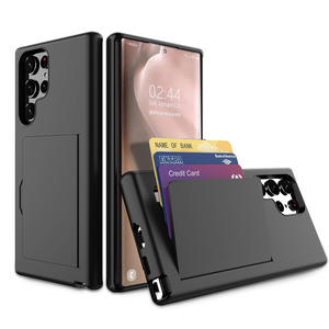 Pochette <span class=keywords><strong>de</strong></span> téléphone pour Samsung Cover avec porte-cartes A54 S 23 S24 S 24 Ultra Plus Phone Case avec poche pour cartes <span class=keywords><strong>de</strong></span> visite - Product Image 1