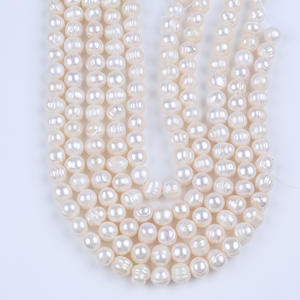 Promoción de Perlas Keshi Blancas de 8-9 mm, Perlas Naturales de Agua Dulce Sueltas para Hacer Collares y Pulseras, Fuente de Zhuji - Product Image 5