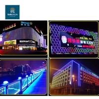 Projecteurs LED étanches SMD5050 RGBW à profil PC DC24V 1.5W DMX512 IP68 Garantie 5 ans CRI90 pour Bâtiments Ponts Parcs