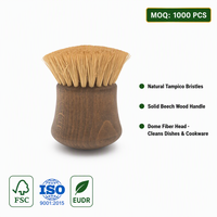 Brosse à vaisselle en bois avec poils Tampico, brosse de nettoyage manuelle pour ustensiles de cuisine, vaisselle et évier