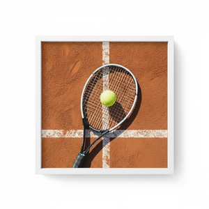 Inspiring Tennis Art: Flat Printed <b>Canvas</b> for Players,WHITE <b>FRAMED</b> <b>CANVAS</b> - Product Image 2