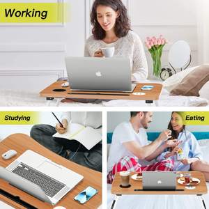 Mesa portátil plegable de madera para el hogar y la Oficina para niños, mesa de estudio con USB - Product Image 6