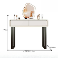 Commode de luxe légère en bois massif, table de maquillage pour chambre à coucher, style crème, pour petit appartement, durable et écologique, à poser au sol