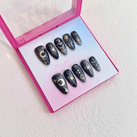 Ongles press-on éclaircissants en gel souple, couvrance totale, design personnalisé disponible, directement de l'usine