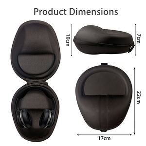 Étui de transport portable antichoc en tissu velours EVA personnalisé SYY pour casque audio extérieur, compatible AirPro Max - Product Image 1