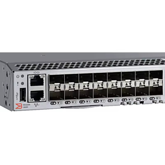 Brocade G620 SAN Switch 1U Rack-Mountable 24/48 Ports Activated 32Gb Fibre Channel (FC) 10/100/1000Mbps Transmission Rate China