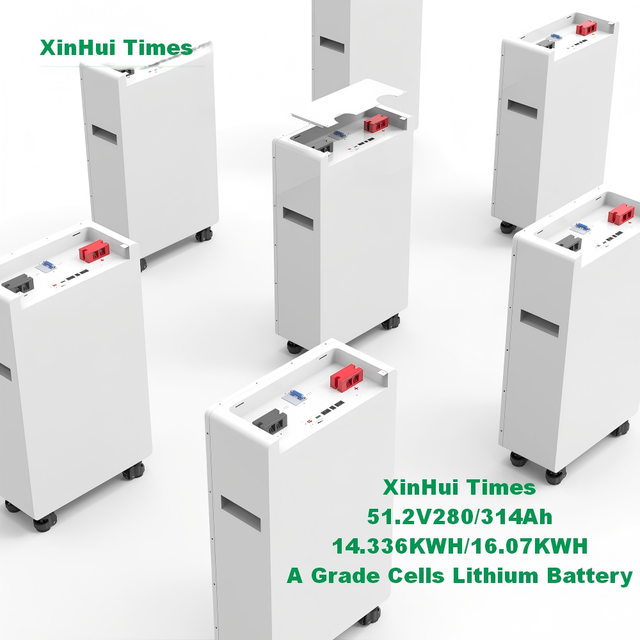 In Stock White Vertical Battery Box With Smart BMS 51.2V 16kwh 314ah Lithium Battery Pack for Home Solar Energy Storage