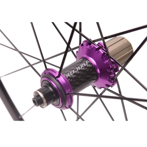 Ensemble de roues de vélo de route RUJIXU 700C, moyeu en fibre de carbone avec jante en alliage d'aluminium et système de frein à patin en acier - Product Image 3