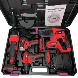 Trapano <span class=keywords><strong>Avvitatore</strong></span> <span class=keywords><strong>a</strong></span> <span class=keywords><strong>Impulsi</strong></span> Portatile Senza Fili Saktec Factory 21V, Compatto 18V, con Batteria al Litio e Kit - Product Image 2