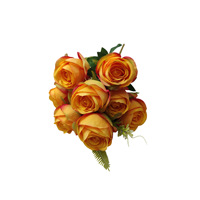 Handgemachte 10-Kopf künstliche Seide Rose Bouquet 50cm große Rose Bunch für Hochzeit Weihnachten Ostern Blumen Home Decor