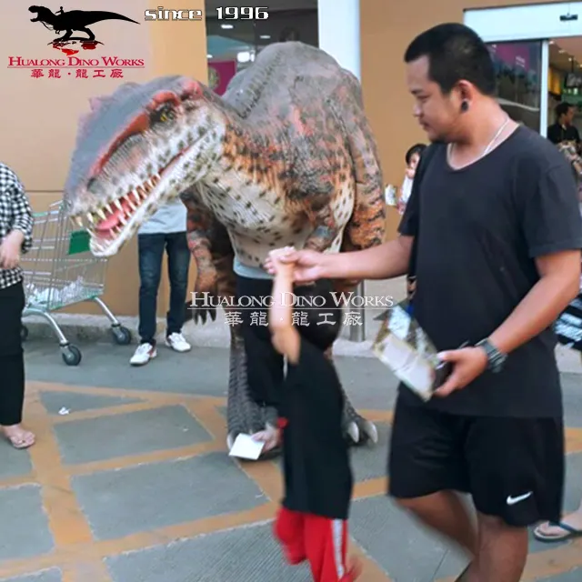 Тематический парк реалистичный ходячий костюм динозавра сценический спектакль