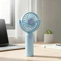 Ventilateur portable en plastique à 3 vitesses, rechargeable par USB, avec angle réglable à 180°, pour voiture/camping-car, hôtel, usage domestique et extérieur