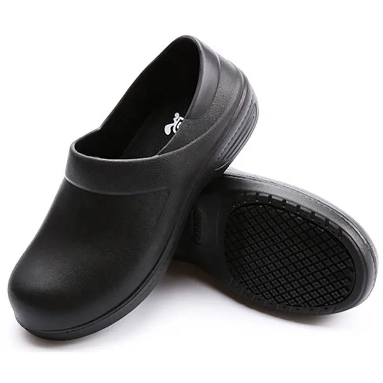 Zapatillas antideslizantes impermeables para cocinero, zapatos de trabajo de cocina para zapatos de seguridad planos