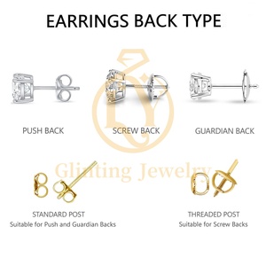 <span class=keywords><strong>Pendientes</strong></span> de Diamantes Cultivados en Laboratorio con Corte Corazón, Certificados por IGI, de Oro Fino de 10K, 14K y 18K, para Mujer - Product Image 3
