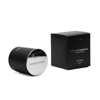 Bocaux en verre noirs luxueux pour bougies 8/10 oz personnalisables en gros, contenants en verre pour bougies avec couvercle et emballage