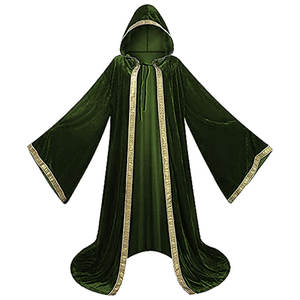 Capa <span class=keywords><strong>medieval</strong></span> con capucha para cosplay, capa larga para fiesta de Halloween, túnica larga de mago, bruja, Wicca, disfraz de reenactamiento para adultos - Product Image 3