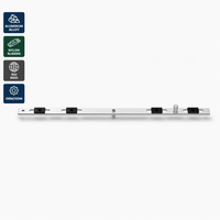 Serrure de fenêtre multipoints moderne en aluminium GURO avec installation par vis, tête de serrure en acier inoxydable 304 pour salle de bain et cuisine, modèle 65.16.046