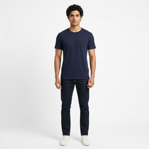 Camisetas de Hombre al por Mayor de Alta Calidad, 100% Algodón, Color Sólido, Logotipo Personalizado, Precio Bajo, Cuello Transpirable, Manga Corta, Corte Regular, Lisas - Product Image 1