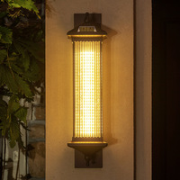 Applique murale LED extérieure Ip55 Retro American Vintage Style Square Design Waterproof Dimmable for Garden Courtyard Use