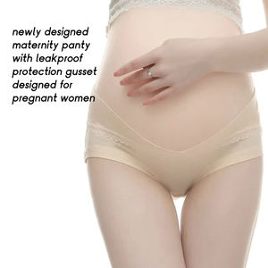 Shanhao <span class=keywords><strong>XXL</strong></span>/<span class=keywords><strong>XXXL</strong></span> бесшовные трусики для беременных с V-образной поддержкой хлопчатобумажные кружева большого размера для беременных женщин Летняя лента Размер - Product Image 4