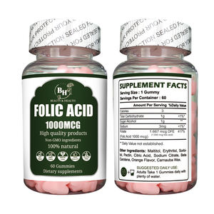 OEM ODM Suplemento de Salud Ácido Fólico Orgánico Gomitas de Fertilidad Suplementos Vitamina B Complejo Gomitas de Ácido Fólico - Product Image 4