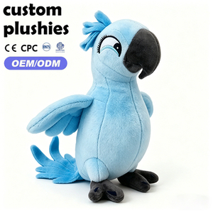 Peluche de Loro <span class=keywords><strong>Azul</strong></span> Suave de Alta Calidad, Peluche de Ara, Lindo Personaje de Película, Regalo para Niños - Product Image 1