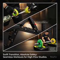 VIGFIT Jaula de potencia comercial para gimnasio en casa, rack de sentadillas, equipo de fitness multifunción, máquinas Smith, ejercicios para hombros