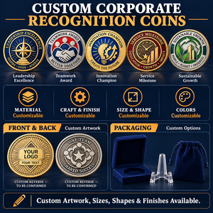 Juego de Monedas Conmemorativas Personalizadas para el Equipo de Liderazgo Corporativo, Innovación y Reconocimiento al Servicio, OEM ODM - Product Image 4