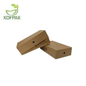 <span class=keywords><strong>Plateau</strong></span> carré pliable écologique et recyclable en carton kraft pour pique-niques, fêtes et repas emballés - Product Image 4