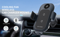 Capteur intelligent universel à serrage automatique Support de téléphone pour voiture Support de chargeur de voiture sans fil pour charge rapide Chargeur de voiture sans fil