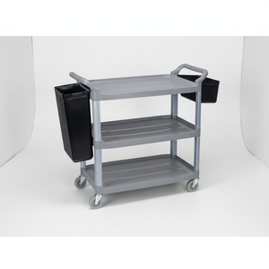 AF08162A 带桶三层实用推车，酒店餐厅厨房和实验室用商用塑料服务推车 - Product Image 6