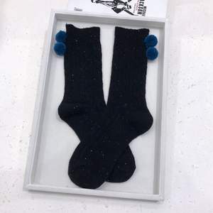 Rui nouveau hiver femmes mode sel couleur tricoté <span class=keywords><strong>lin</strong></span> motif Point fil dos talon accessoire mi-tube chaussettes - Product Image 5