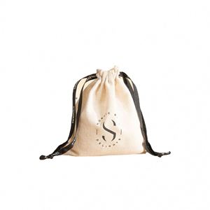 Lower MOQ Cotton Gift Recyclable Dust Bag Natural Recyclable Custom Logo Printed Shoe Drawstring Pouch Gift Package Pouch - Product Image 4