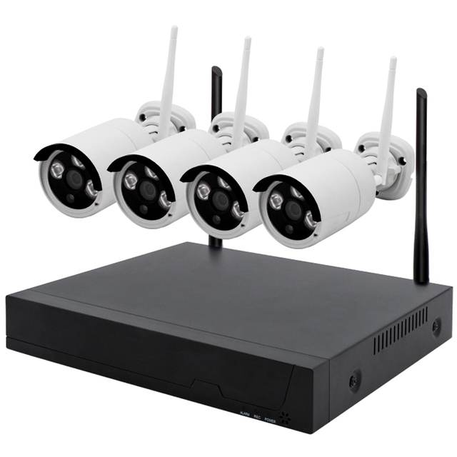 4CH WiFi NVR With Audio Kit Wireless Camera System