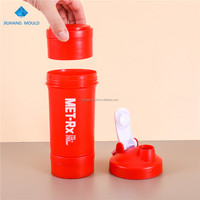 Flacon de protéines personnalisé 500ml gym fitness shaker avec compartiment à poudre pilulier