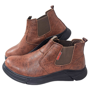 Bottines Chelsea en cuir noir DSF946, confortables, décontractées, à porter toute l'année - Product Image 4