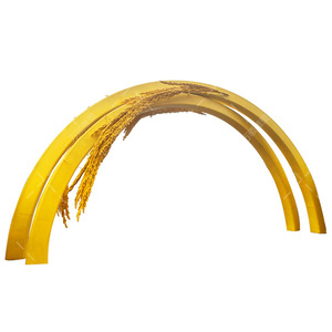 Arche en fibre de verre en forme d'épi de blé, sculpture décorative d'extérieur à poser au sol - Product Image 5