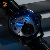 Montres Tourbillon Authentiques OEM Logo Personnalisé Luxe Homme Minimaliste Cuir Mécanique Habillée Saphir Acier Inoxydable Réserve de Marche