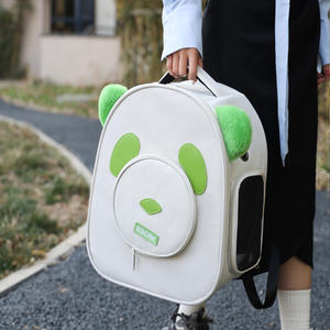 2025 yeni moda Panda-şekil kedi ve köpek kafesi süblimasyon katlama evcil hayvan seyahat çantası havayolu onaylı fermuar kapatma - Product Image 5
