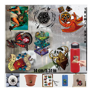 MINI PLANÈTE <span class=keywords><strong>Donjons</strong></span> & <span class=keywords><strong>Dragons</strong></span> Jeu Cartoon Graffiti UV Transfert Sticker DND Crystal Label Sticker RPG Game UV Transfer Sticker - Product Image 4