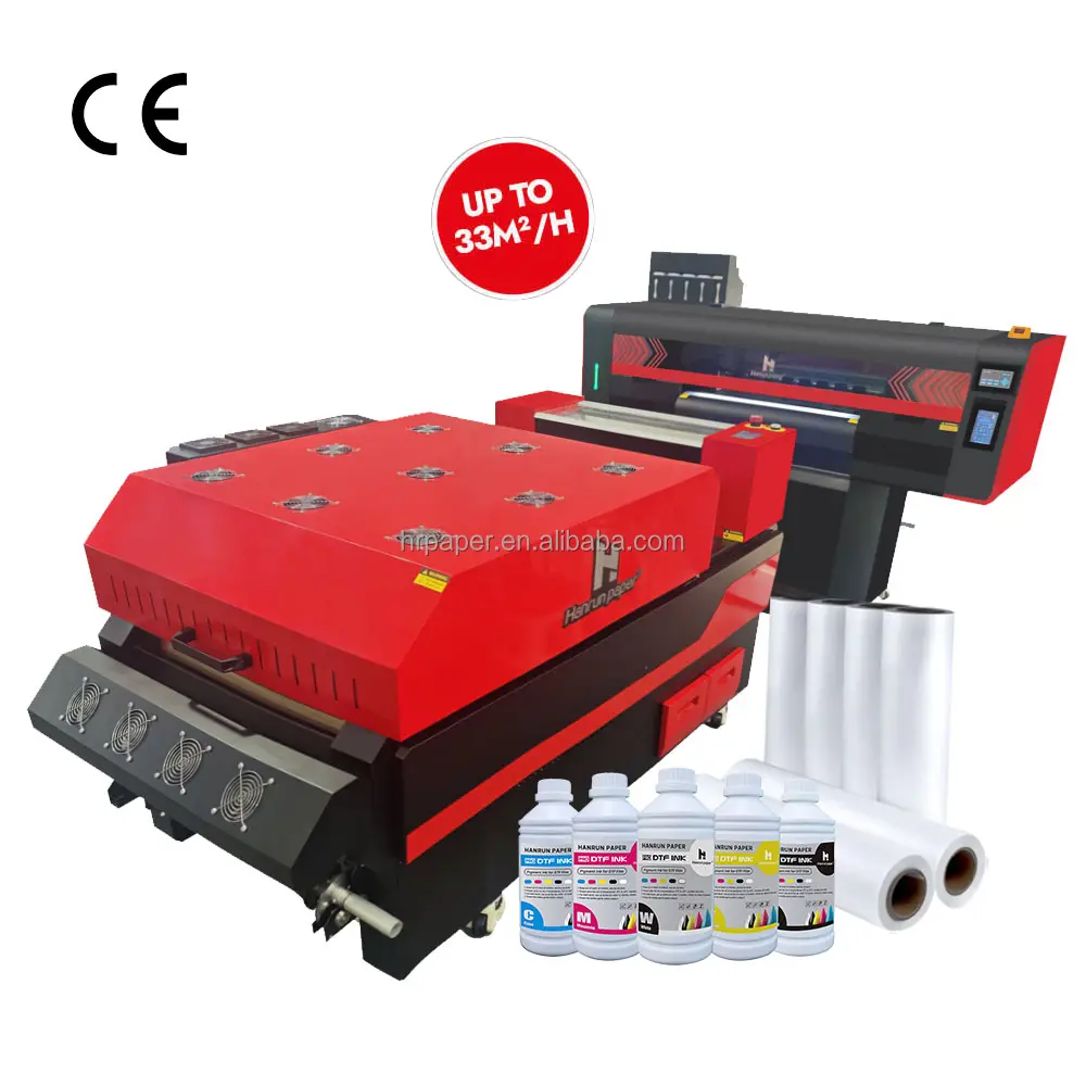 Top quality automatic t shirt i3200a1 dtf printer printing machine 24inch with shaker for clothes