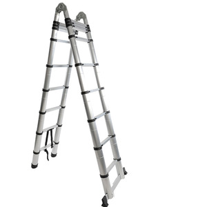 Escalera plegable de aluminio de 5,6 M escalera de extensión de doble cara escalera telescópica Escada plegable
