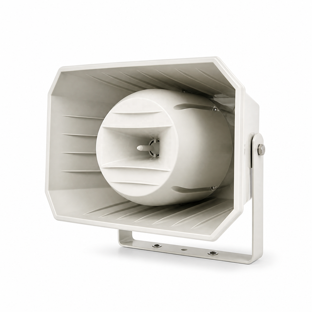 SWORT H5 100W White Waterproof Alarm Siren Horn Speaker with Loud Sound High Quality Siren  Frequency Range Outdoor