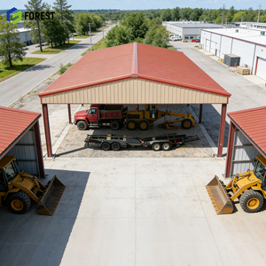 อาคารเหล็กสำเร็จรูปขนาดใหญ่กะทัดรัด 80x80x18 เมตร ปลอดภัย ใช้เป็นที่พักชั่วคราวได้อย่างมั่นคง  โครงสร้างเหล็กกว้าง แข็งแรง ทนทาน เหมาะสำหรับใช้เป็นอาคารพาณิชย์ - Product Image 1