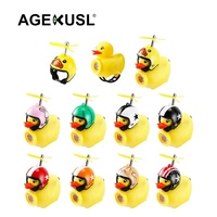 Sonnette de vélo AGEKUSL, modèle AKXLD08, pour guidon, avec lumière et klaxon, corps en cuivre, clip en PVC, pour VTT, vélo de route, véhicule électrique