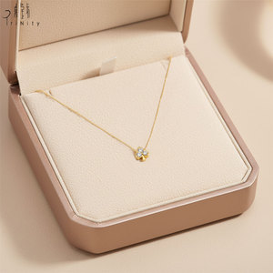 Collar con Colgante de Diamantes Naturales Reales de Oro Sólido de 18K, Diseño Moderno y de Moda, Cadena Ligera con Forma de Traje de As, Novedad en Venta Caliente - Product Image 6