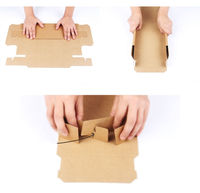 Caja de cartón de embalaje de cartón marrón personalizable para aperitivos Punto de laminación mate relieve UV para Caja de galletas