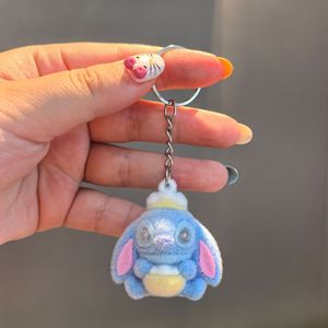 Ba chiều phim hoạt hình gấu búp bê Keychain Mặt dây chuyền bền Silicone xe Keychain túi đồ trang trí tùy chỉnh mềm bông sang trọng - Product Image 4